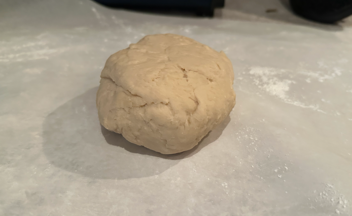 my dough ball after it rested. See how it looks the same?